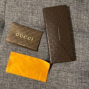 Gucci sunglasses cover and booklet
